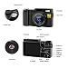 Digital Camera Vlogging Camera 24MP Ultra HD 2.7K WiFi YouTube Camera with 3.0 inch LCD Retractrable Flashlight 180 Degree Rotation Flip Screen Camera for Family Gathering/Travel/Selfie (Black)thumb 2