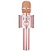 VERKB Wireless Karaoke Microphone with Speaker and FM, Mothers Day Gift Idea, 5in1 Magic Sound Portable Bluetooth karaoke Machine for Smartphone Home KTV, Party (Rose Gold)