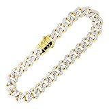 14k Yellow and White Gold Diamond Cut Textured 9