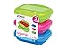 Sistema Lunch Collection Food Storage Containers, Assorted Colors, 6.7 Ounce, Set of 3