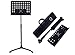 Crafty Gizmos Deluxe Adjustable Folding Music Stand with Carrying Bag (Black)