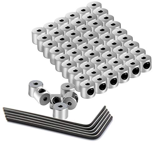 60 Pieces Pin Keepers Locking Clasp Pin Backs Replacement with Wrench (6mmx5mm, Silver)