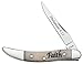 Case WR XX Pocket Knife Natural Smooth Bone Small Tx Toothpick W/Faith On Handle Item #8854 - (610096 SS) - Length Closed: 3 Inches