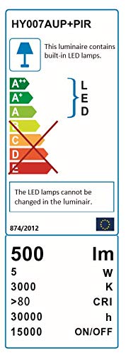 Nbhanyuan Lighting Aussenleuchte Aussenlampe Mit Bewegungsmelder Und Dammerungsschalter Led Aussenwandleuchten Fur Balkon Silber Edelstahl 3000k Warmweiss Licht 220 240v 500lm 5w Mit Pir Sensor Amazon De Beleuchtung