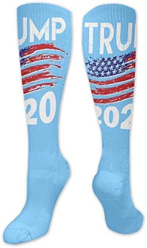 Trump American Flag Novelty Crew Socks Knee High Socks Women Socks Hosiery Westvillecommons Com