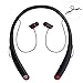 Matone Bluetooth Headphones Wireless Neckband Bluetooth Headset with Mic Sweatproof In-ear Sports Earbuds Bass Noise Cancelling Magnetic Earphones for iPhone 7 Plus Smartphone-8Hrs Play Time (Black)