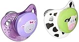 NUK Advanced Clear Shield Orthodontic Pacifier, Assorted Color 2 ea(0-6 months)