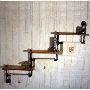 retro nostalgic style make old industrial water pipe new design Iron Bookshelf display shelf shelf, does old color