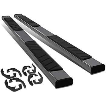 Pair Stainless Steel 5 Inches Nerf Step Bar Running Boards for Chevy Silverado GMC Sierra 1500 2500HD Crew Cab 07-18