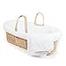 Tadpoles Twisted Fur Moses Basket and Bedding Set, White