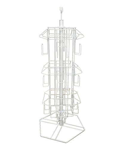 AMKO SPCARD12 12 Pocket Card Wire Display, White