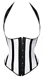 Fashionable Women's Underbust Corset Sexy Wedding Dress Corset-Black And White