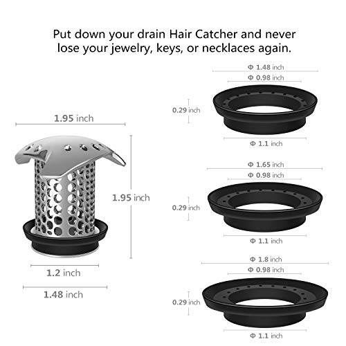 LEKEYE Drain Hair Catcher/Tub Drain Cover/Bathtub Shower Drain