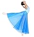 Body Wrappers Adult Long Full Chiffon Skirt (Black, S/M) - 538