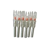 Jiexi Hwyp Automatically Lighted Led Nocks for Inner Diameter 6.3 mm Compound Bow Arrows GT Size Pack of 6 (red)