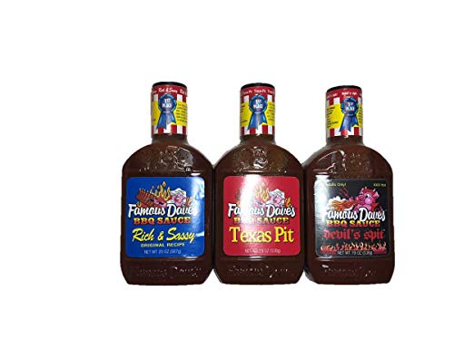 Famous Dave's Variety Pack Bundle - 3 pack with Rich & Sassy, Devil's Spit and Texas Pit BBQ Sauce - Thumbnail 7