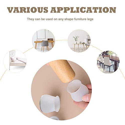 20pcs Felt Bottom Chair Leg Covers,Soft Silicone Furniture Foot Protector Pads,Free Move Table Leg Covers,chair Leg Caps Silicone Floor Protector,Stool Leg Caps To Prevent Floor Scratches Reduce Noise