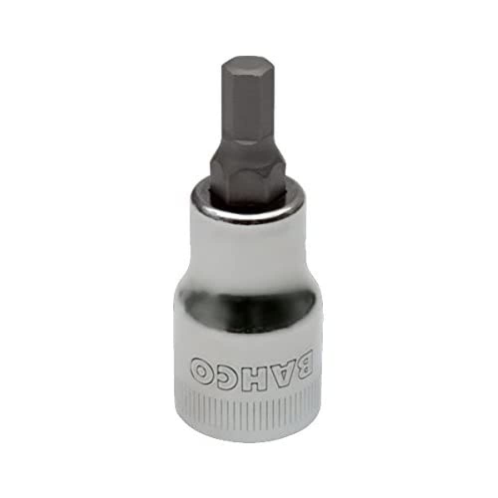 Bahco SB7809M-5-180 6 Edge Long Inside Screwdriver Socket, Silver, 5 mm 1/2-Inch