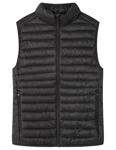 Chaleco Puffa Ligero Resistente Al Agua, Negro, S