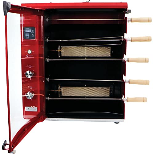 Brazilian Flame Rotisserie Grill Roaster with 5 Auto Rotating Skewers