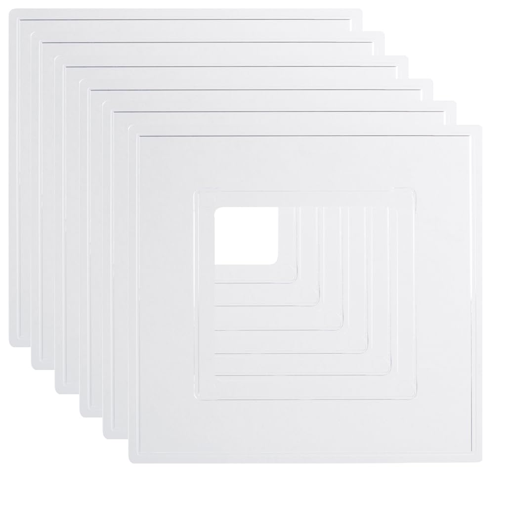 rhinocables, Single Socket Cover, Light Switch Cover for Wall Light - Plastic Plate, Light Switch Frame or Single Plug Socket Cover, Clear Back Panel - Great Home Improvement Accessories (6 Clear)
