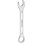 HARFINGTON 10mm Thin Combination Wrench Stainless Steel Spanner | Quenching Polish Metric Spanner with Offset 12-Point Box End and 15&deg; Angled Open End for Auto Repairs
