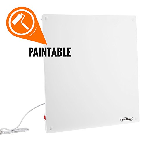VonHaus Ceramic Flat Panel Electric 450W Wall Mounted Paintable Low Energy Eco-friendly Heater