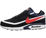 Nike Men's Air Max BW Premium Black/Crimson/Midnight Navy Running Shoe 9 Men US