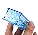 Excellent Portable Clear Pill Splitter, Effective Finger Protecting Pill Cutter with Safe Shield for Big and Small Pills, Vitamin Cutter with V-Grip and Two Devided Pill Compartments by MEETWIN (Blue)