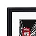 Americanflat 11x14 Decorative Black Picture Frame - Matted to Display Photographs 8x10 Inches 11x14 Inches without Mat Materials - Ready to Display on Wall - Imported from Europe