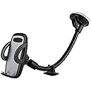 Long Arm Car Phone Mount, Universal Windshield Cell Phone Holder for iPhone X/8/8 Plus/7/7Plus/6S/6 Plus/5S, Galaxy S5/S6/S7/S8, Google Nexus, Huawei, LG, Sony, Nokia etc (Gray)