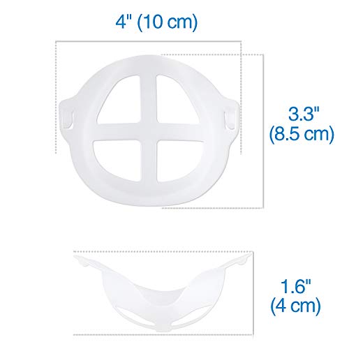 3D Mask Bracket, Face Mask Inner Support Frame MOTOBA Silicone Mask Support for More Breathing Space Reusable Washable, 5 PCS