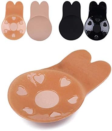 Women Breast Lift Nipplecovers Adhesive Invisible Stapless Backless Sticky Bra 2 Pack A-D Cup Multi