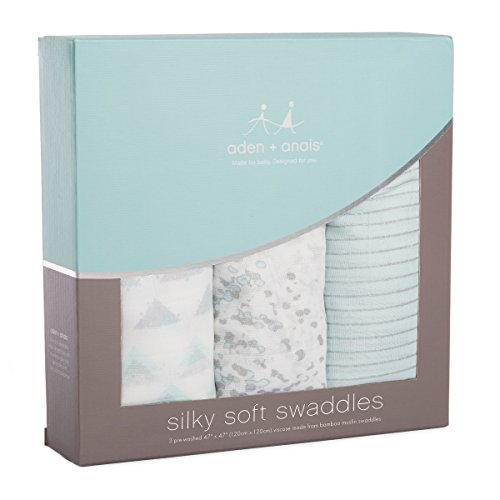 aden + anais Silky Soft Metallic Swaddle Baby Blanket, Viscose Bamboo
