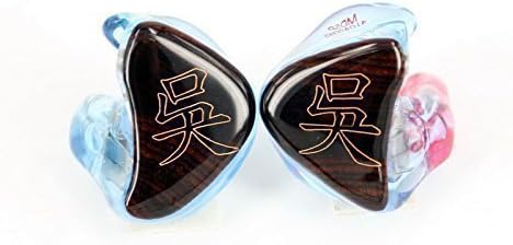 Heir Audio a pair of Brown Wood Faceplate and Transparent Shell Balanced Armature Driver lettering Customized Earphones(need ear mold)