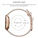 SWEES Leather Bands Compatible with Fitbit Versa 2 & Versa Lite Small & Large, Genuine Leather Band with Stainless Steel Buckle Strap Replacement Wristband for Versa Women Men, Rose Gold, Black, Brown