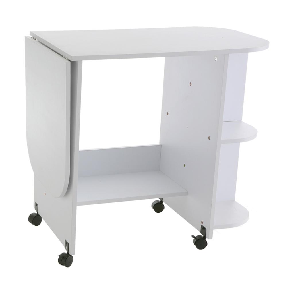 SEI Laminate Wheeled Sewing Table, White Furniture & Decor