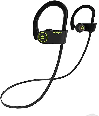 Bluetooth Headphones MRS LONG Yuanguo2 Best Wireless Sports Earphones with Micphone IPX7 Waterproof HD Stereo Sweatproof Earbuds for Running Workout 8 Hour Battery Noise Cancelling Headsets (Black)