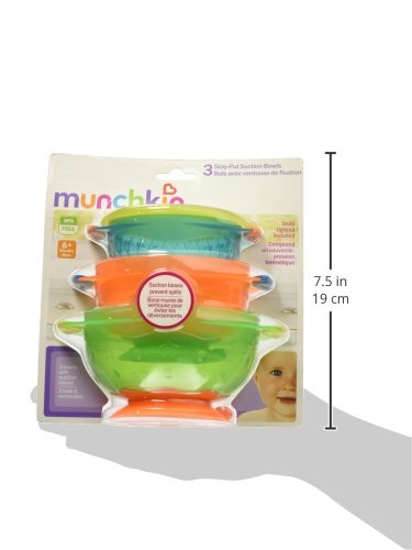 Munchkin Stay Put Suction Bowl, 3 Count