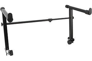 Dual Tier Keyboard Stand Riser, Adjustable Width Extension Adapter for Circular Tube Keyboard Stands