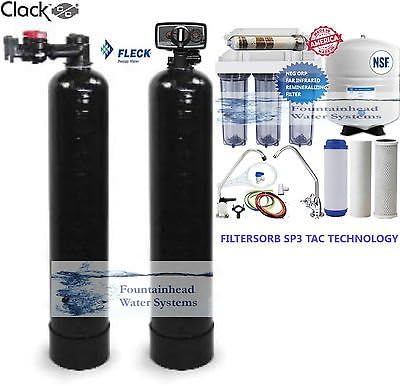 SALT FREE WATER SOFTENER BONE CHAR CARBON REVERSE OSMOSIS COMPLETE 15GPM SYSTEM