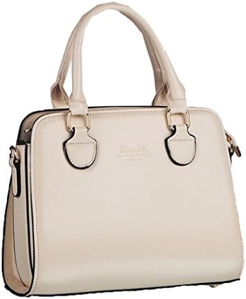Women's PU Leather Shoulder Handbag Crossbody Bag Lady Fashion Retro Profession Tote Bag Girls XMLiZhiGu Off White