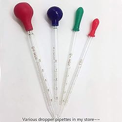 OESS Glass Graduated Dropper Pipettes with Blue