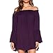 May&Maya Women's Flounce Ruffle Edge Mini Dress (L)