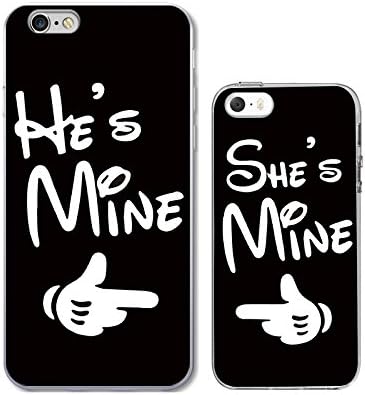 iPhone6Plus/5 Case for Best Friend or Lover-TTOTT She's Mine He's Mine Stylish Anti-Scratch Bumper Protective Case, Left One for iPhone 6Plus/6S Plus and Right One for iPhone 5/5S/5SE