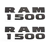 2x Ram 1500 Emblems ABS Nameplate Badge Fit For RAM 1500 (Matte Black)