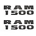 2x Ram 1500 Emblems ABS Nameplate Badge Fit For RAM 1500 (Matte Black)