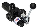 Prince RD-2575-T4-EDA1 Directional Control Valve, Logsplitter, 4 Ways, 3 Positions, 3 Position Detent, Cast Iron, 3000 psi, Lever Handle, 20 gpm, In/Out: 3/4" NPTF, Work 1/2" NPTF