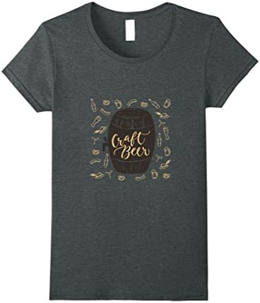 Womens Craft Beer T shirt for October Fest Summer Large Dark Heather
