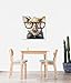SEVEN WALL ARTS -Pig Canvas Wall Art Smart Pig with Glasses Pop Art Hand Painted Colorful Animal Piggy Canvas Artwork for Kids Room Home Office Decor 24 x 24 Inch